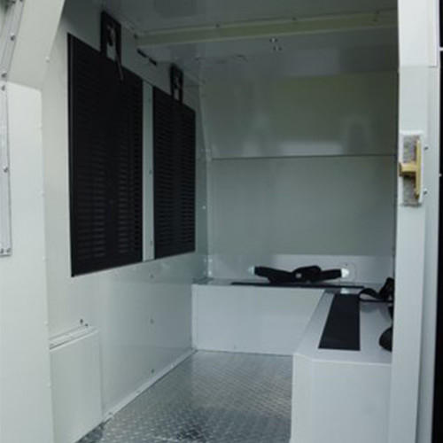 American Aluminum Ford Transit Van Inmate Transport Modular System, 3 Compartment, Standard Length, Mid Roof